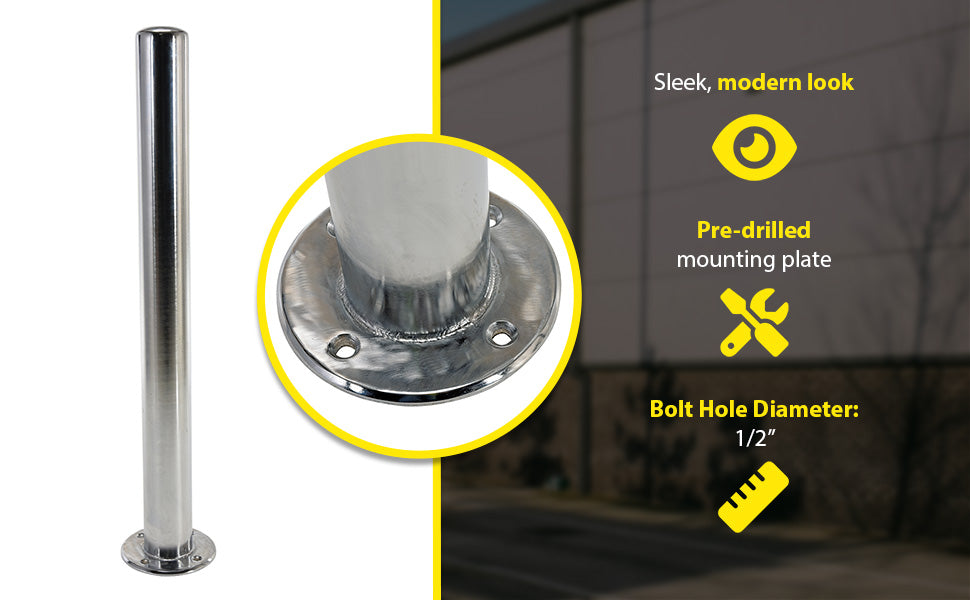 Steel Chrome Plated Safety Bollard