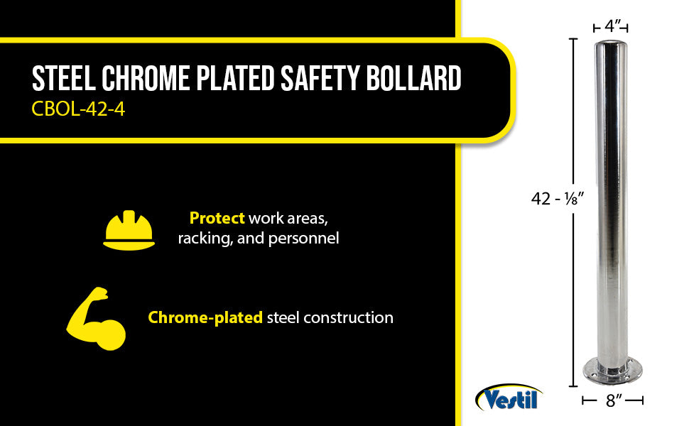 Steel Chrome Plated Safety Bollard
